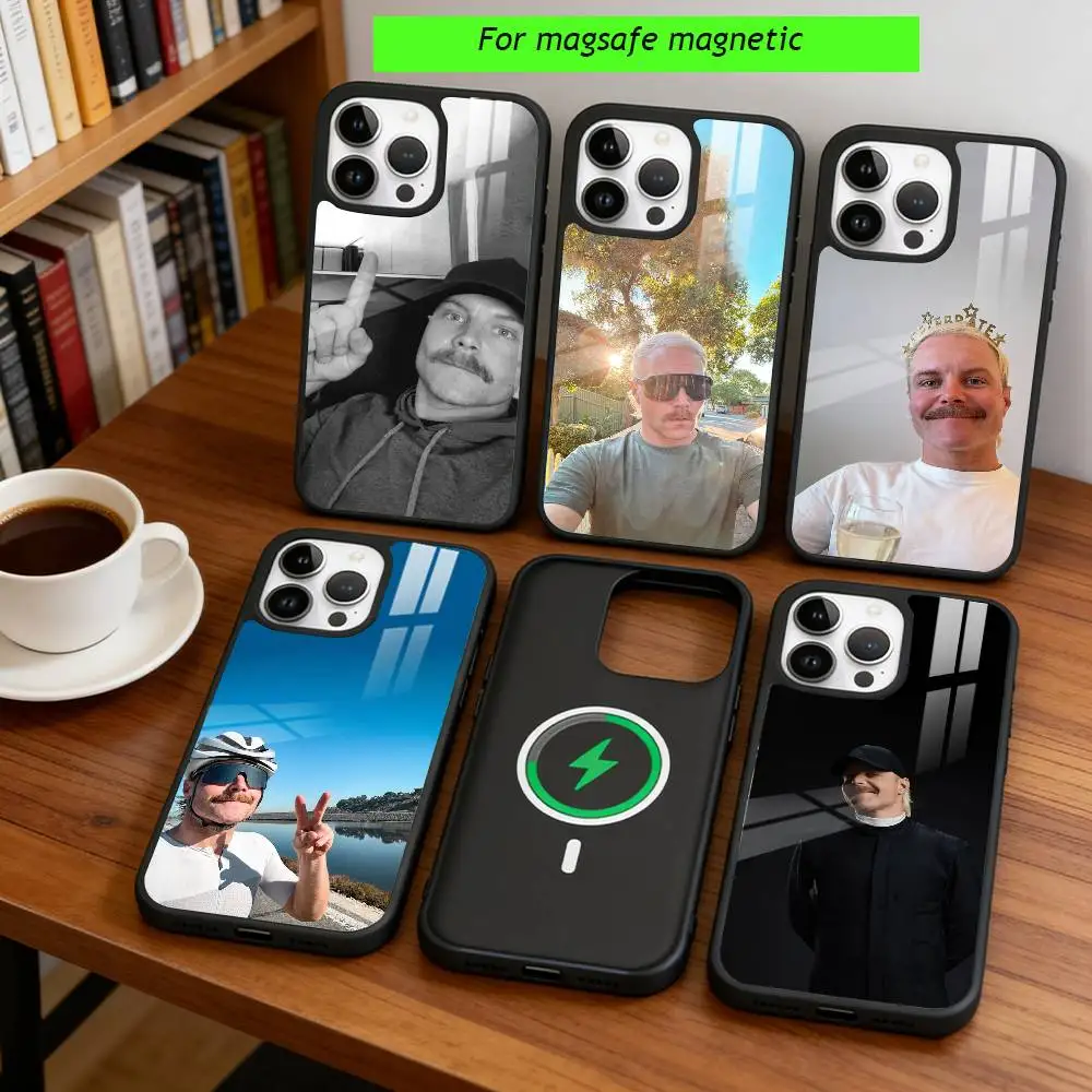 

V-Valtteri Bottas Phone Case For iPhone17,16,15,14,13,12,11 Plus,Pro Magnetic For Magsafe Wireless Charging
