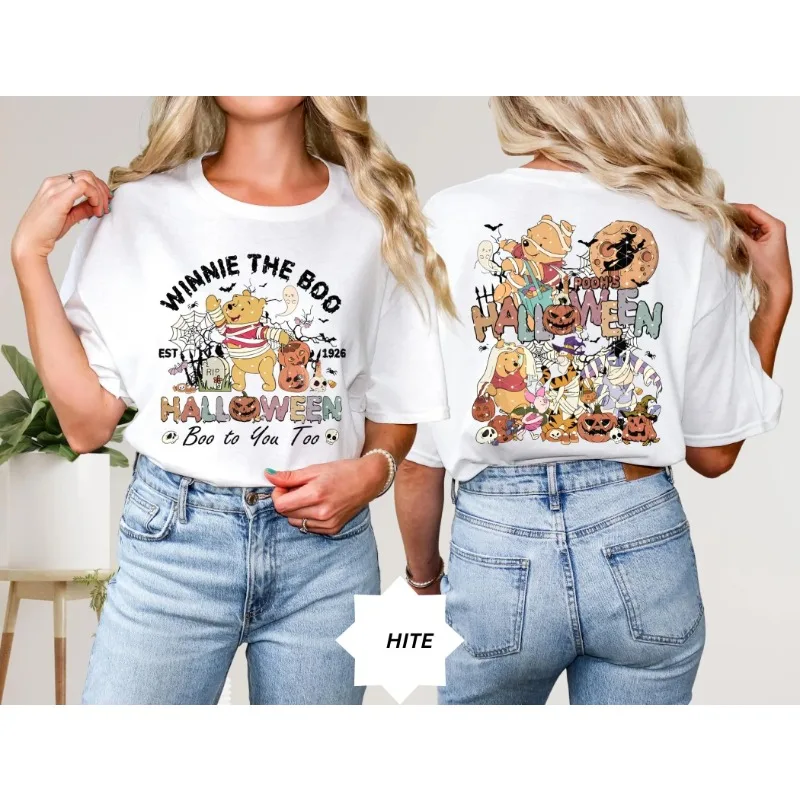 

Винни Пух Хэллоуин Рубашка Пух и друзья Футболка с поездом на Хэллоуин Микки Не так Страшный Медведь Пуха Кошелек или жизнь Подарок на вечеринку