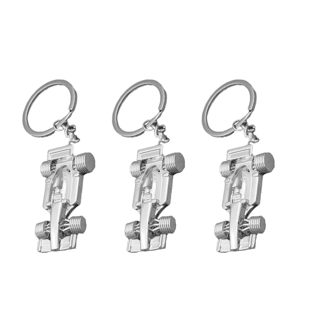 3 Pcs Racing Car Keychain Ring Decoration Fashion Man Centerpiece Tray for Boys