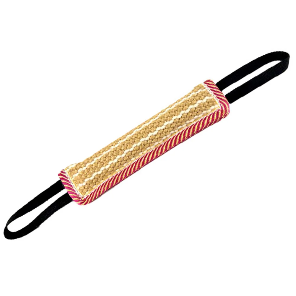 

Dog Bite Tug Linen Bite Pillow Anti Slip Handles Interactive Training Outdoor Play Medium Large Breed Exercise