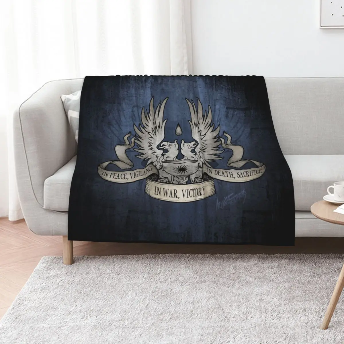 Dragon Age: Grey Warden Motto Throw Blanket Portable Lightweight Blanket for Travel Camping
