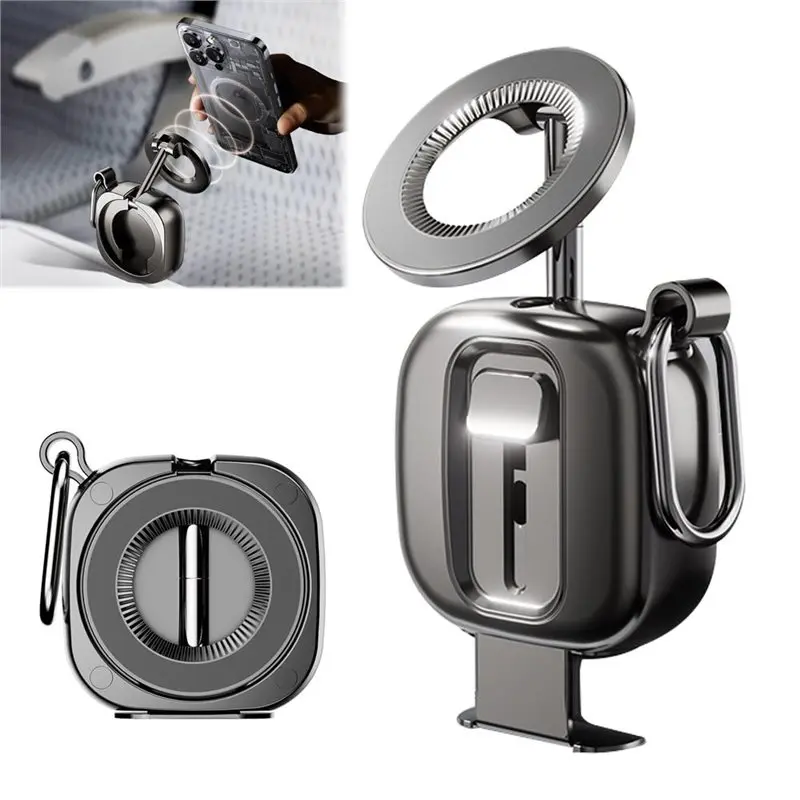 【إعادة الاستقبال】العالمي 360 °   حامل هاتف مغناطيسي محمول قابل للتعديل، حامل ثلاثي القوائم قابل للطي/حامل سفر متعدد الوظائف