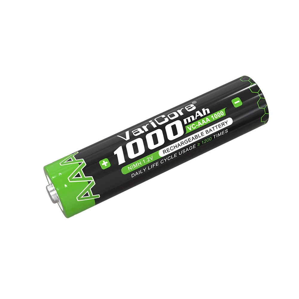 4-24 pces varicore original aaa nimh bateria 1.2v bateria recarregável 1000mah para lanterna, brinquedos, controle remoto