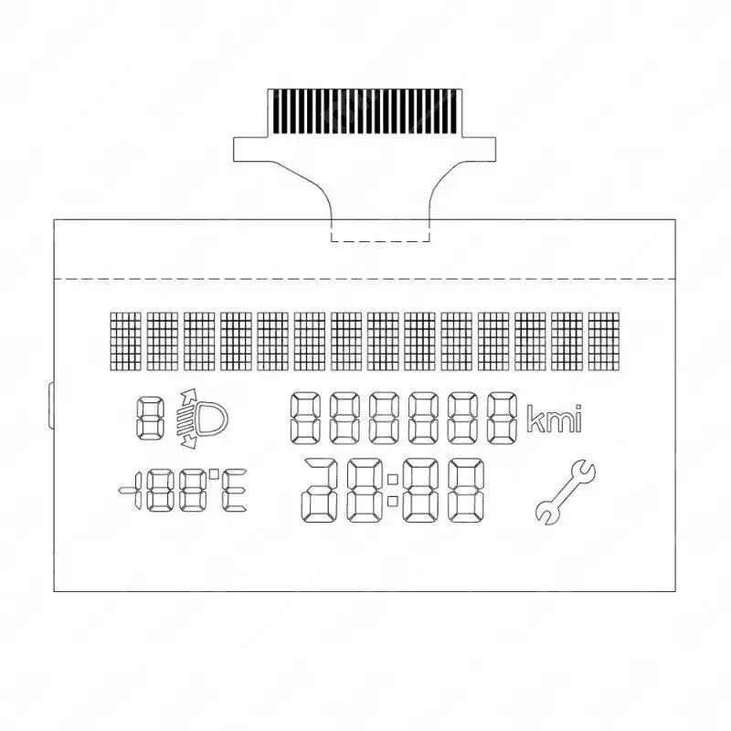 Dashboard LCD Display for Fiat Palio / Linea 323 / Strada / Qubo Citroen Nemo Peugeot Bipper Manual Gearbox Instrument Cluster