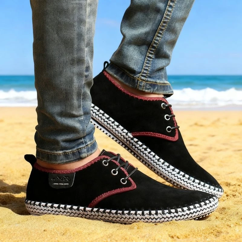 

Spring Autumn Massage Breathable Boat Shoes for Men Sneakers Handmade Men Leather Casual Shoes Comfortable Men Loafers