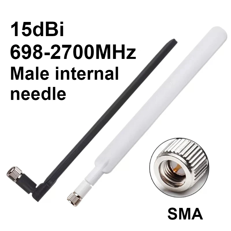 2PCS High Gain 15dBi Band WiFi Antenna 698-2700MHz Omnidirectional RP-SMA for Router Wireless Access Point Security Cameras ​
