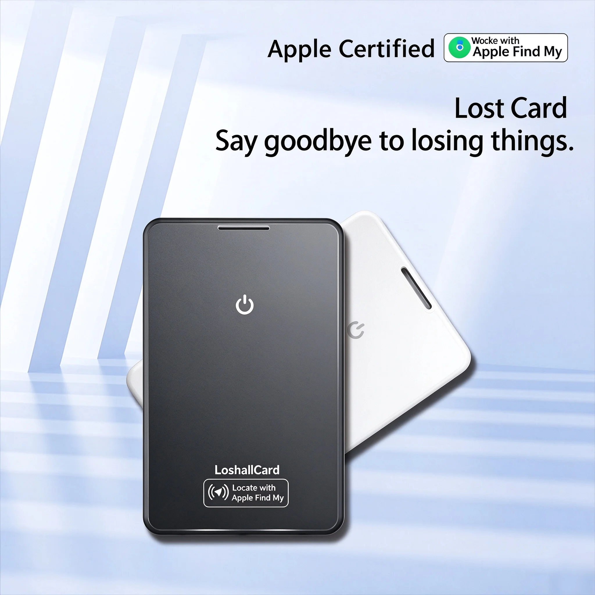 Slim Card Tracker, Works with Apple Find My, Waterproof Bluetooth Locator for Wallet, Luggage