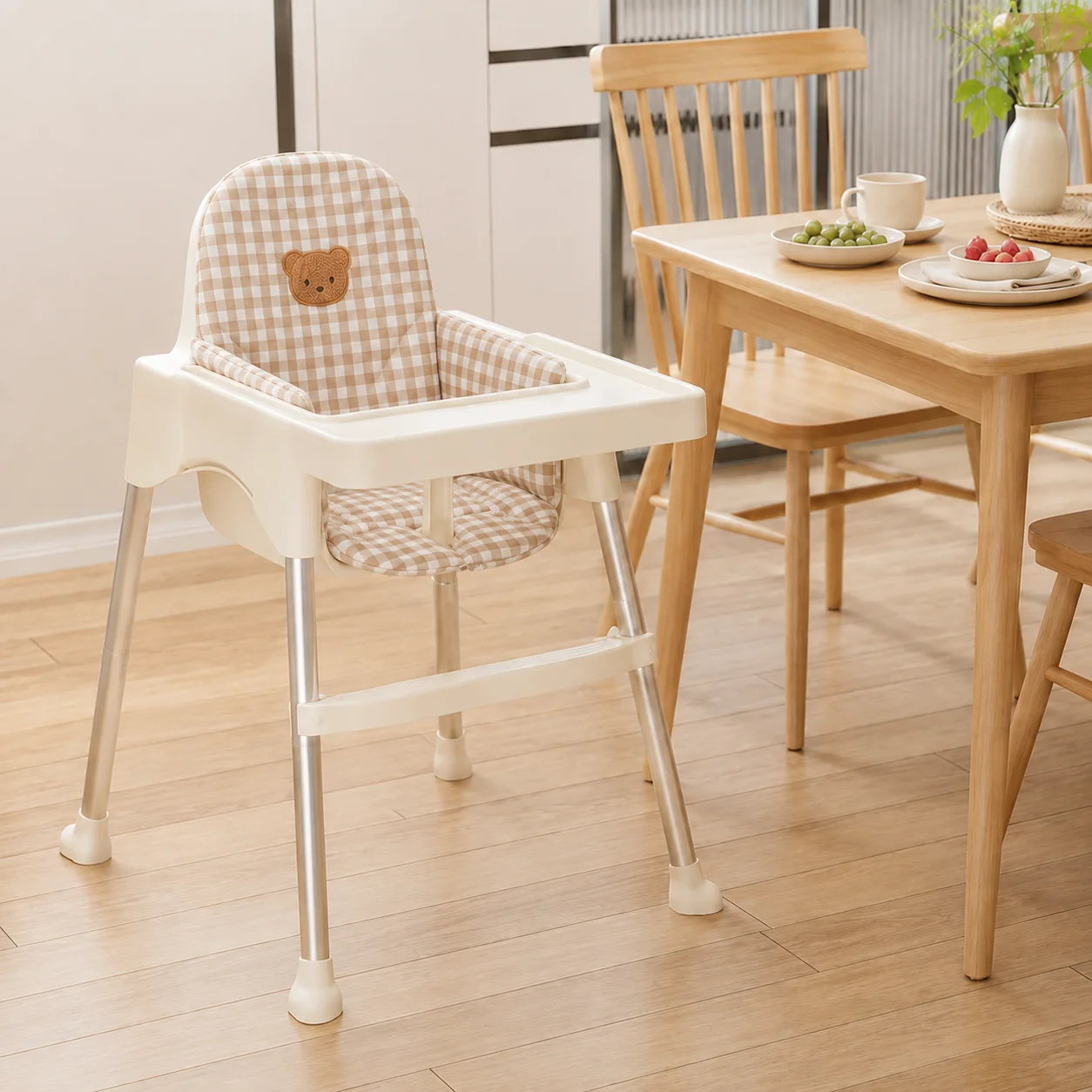 1PCS Baby High Chair Cushion, Replacement Seat Pad for Toddler Dining Chair, Washable Soft Chair Cover with Multiple Patterns