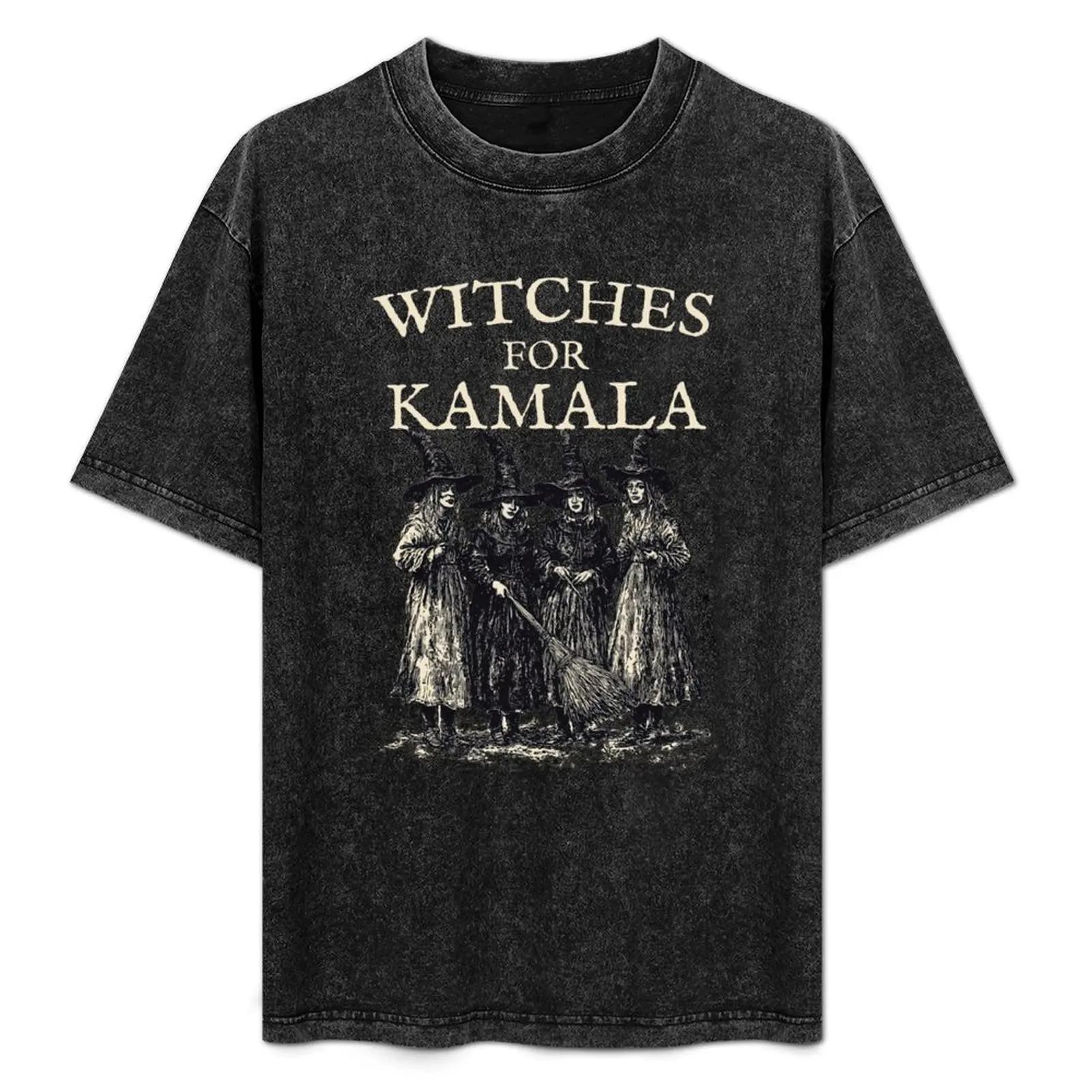 

Witches for Kamala Halloween Kamala Harris 2024 President Gothic T-Shirt Modern Print Casual T-Shirt
