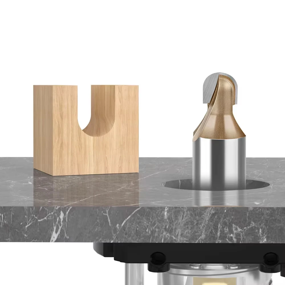 Professional Round Bottom Router Bit 1/4 Shank Grooving Milling Cutter Woodworking Tools Trimmer Engraving Cutting Bit