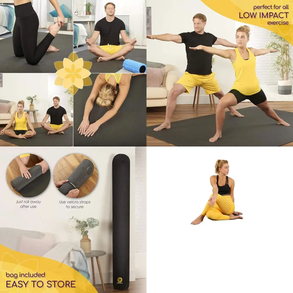 

Extra Thick 6'x4' Eco-Friendly Non-Slip Barefoot Exercise Mat for Home Gym and Premium Fitness Flooring