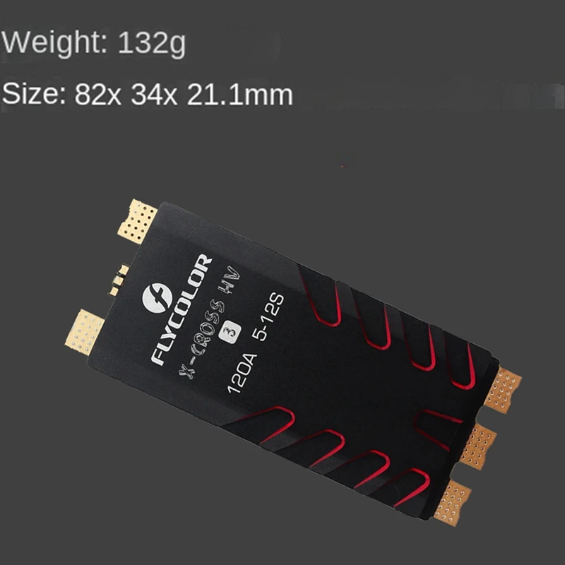 FLYCOLOR X-CROSS HV3 120A/180A ESC 5-12S Blheli-32 Dshot Proshot 64Mhz 32 بت سرعة تحكم ل RC FPV الطائرة بدون طيار سباق دائم أ