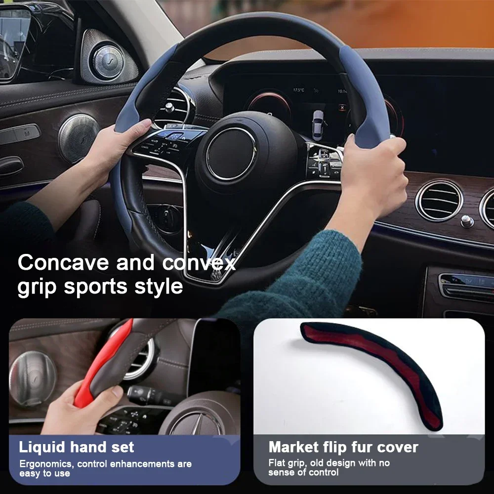 2023 Upgrade Non-Slip Car Steering Wheel Cover Liquid Touch Feeling for Tesla Model 3 Y Steering Wheel Booster Nubuck Waterproof