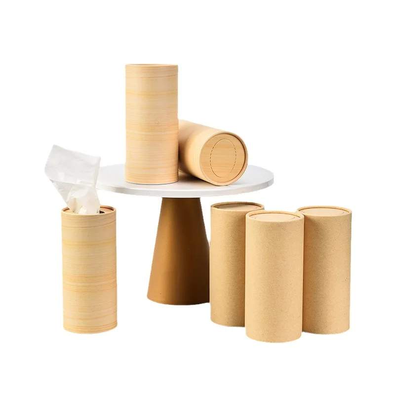 

4pcs Cylinder Box Refillable Round Holder For Cup Holders Multi-Functional Use Travel Office Tissue Dispenser Car Accessories
