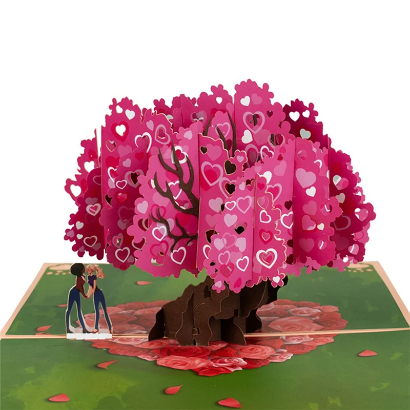 

Valentine's Day Up Card, 3D Greeting Card For Valentines Day, Wedding, Anniversary, Engagement, For Man Woman D Easy To Use-