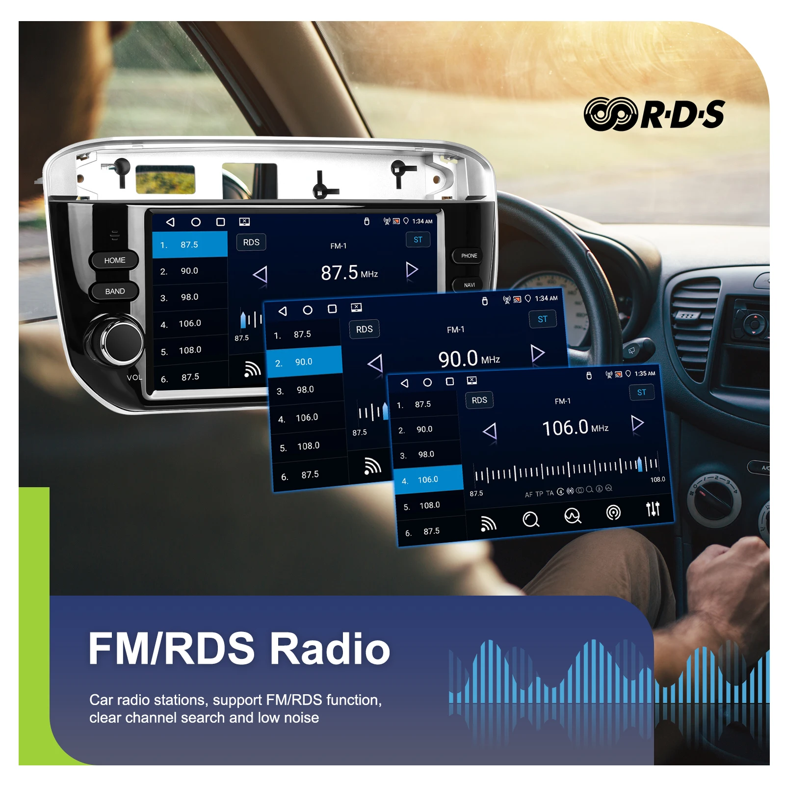 Podofo 2DIN 4+64G Android Autoradio für FIAT Punto 2012–2016 Auto-Multimedia-Player Carplay Android Auto GPS Mirror Link USB – Detail 6