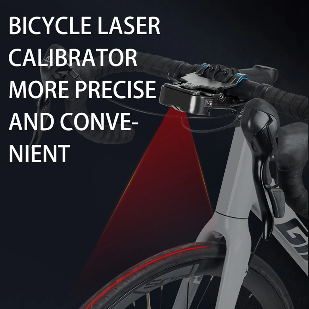 Bicycle Laser Calibrator Saddle Calibration Device USB Charging Bike Handlebar Saddle Calibrator 180mAh for Cycling Maintenance