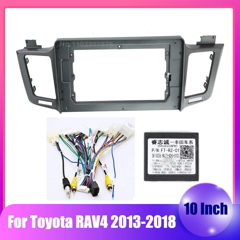 10.1 inch Car radio Frame Fascia For Toyota RAV4 2013-2018 DVD Panel Dashboard Mount Kit 2 Din Installation Stereo