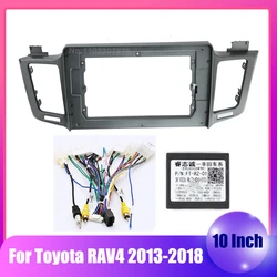 Fascia del telaio dell'autoradio da 10.1 pollici per Toyota RAV4 2013-2018 Kit di montaggio del cruscotto del pannello DVD 2 Din installazione Stereo