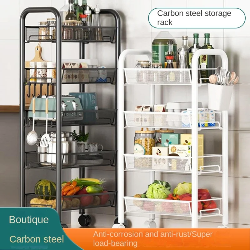 

Trolley shelves, bookshelves, wheeled multi-tiered snack shelves, kitchen storage, removable storage shelves, household items