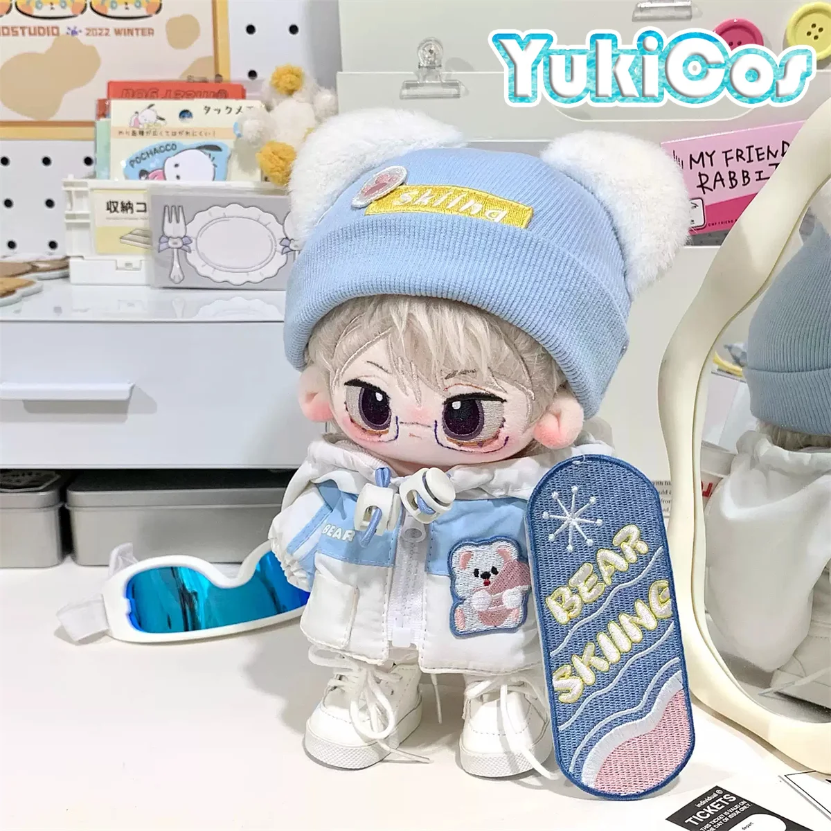 Kpop Idol Boy Unisex Show Ski Wear Skiing Langa Ranga Costume Plush 10cm 15cm 20cm Doll Accessories Doll's Clothes DJ Mar