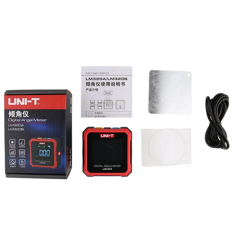 UNI-T LM320A LM320B Electronic Angle Meter Digital Protractor Magnetic Inclinometer Angle Tester Bevel Box Backlight