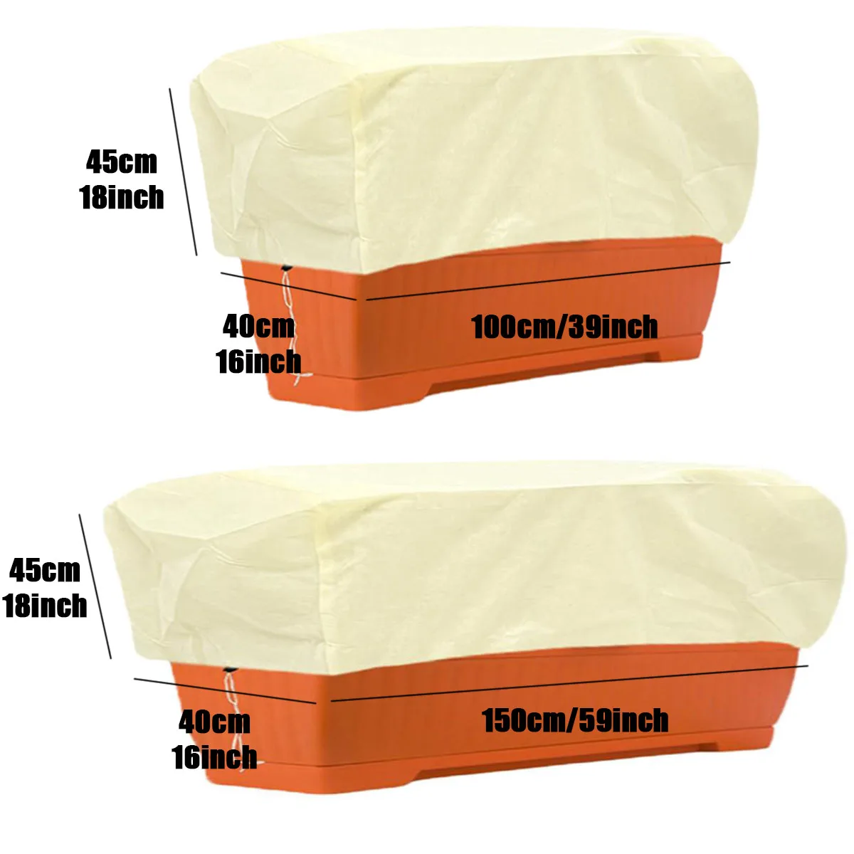 1pc capa de proteção de plantas de inverno-cama de flores quadrada & guarda de congelamento de vegetais com bainha elástica, material pp durável para jardim