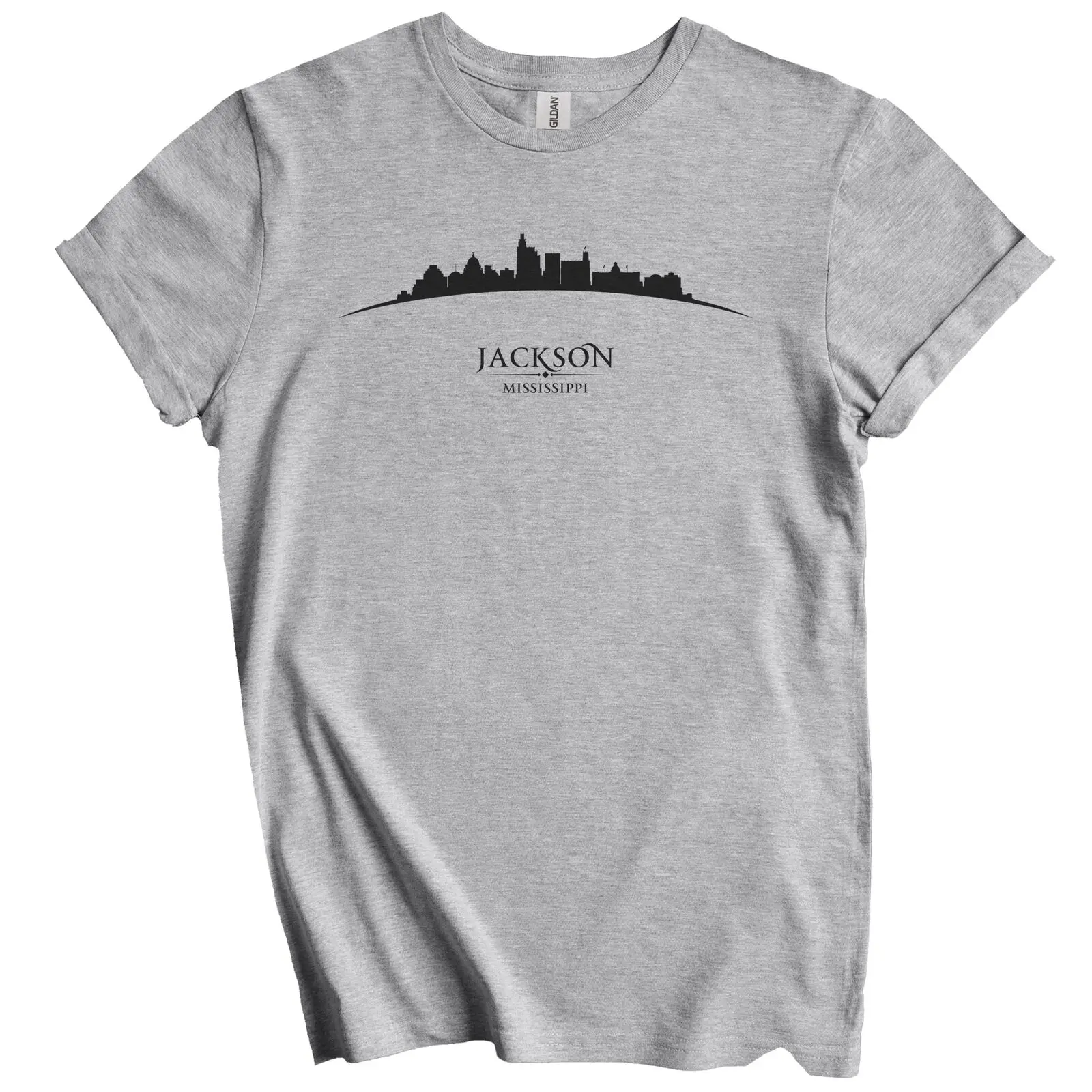 Jackson Mississippi Cityscape Downtown Skyline T-Shirt