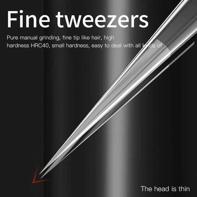 MaAnt Warblade A/D/L Non-Magnetic Stainless Steel Tweezers, Ultra Fine Point Tips for Phone and Computer PCB Repair Tools