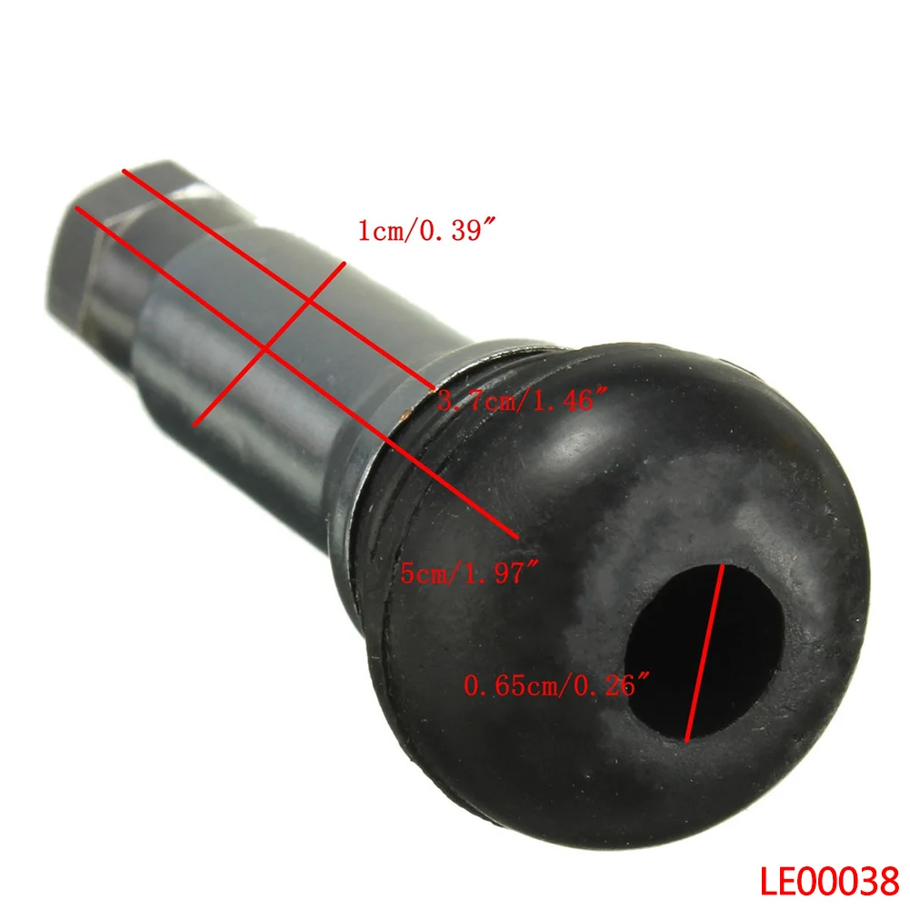 5PCS Universal TR414 S nap-In Black Rubber Tire Valve Stems Short Rod Car Accessory For Fits STANDARD 11mm Rim Hole