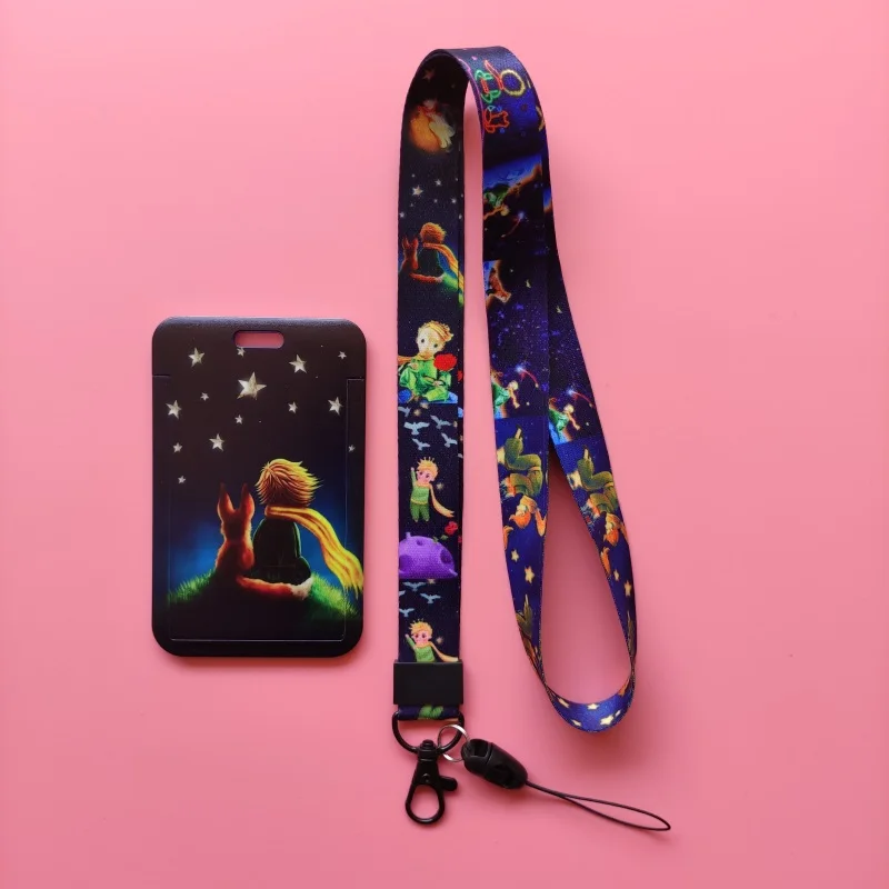 The Little Boys Card Holders Lanyards Boys Name Card Case Student Campus Badge Holder Neck Strap Men\'s Cardholder Lanyards