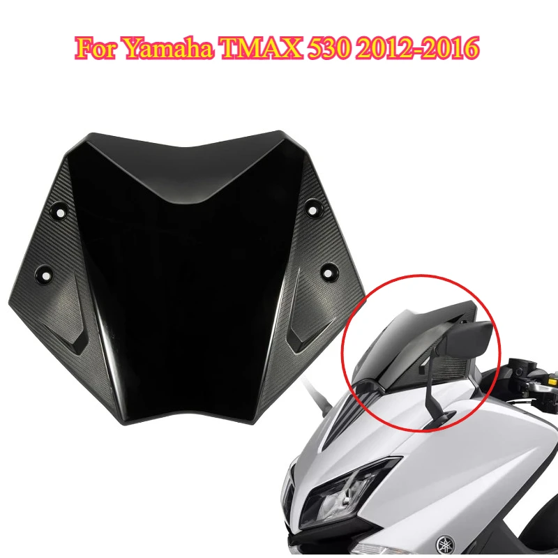 Motocyklowa owiewka przednia do Yamaha TMAX 530 2012 2013 2014 2015 2016 czarna deflektor wiatru deflektor powietrza