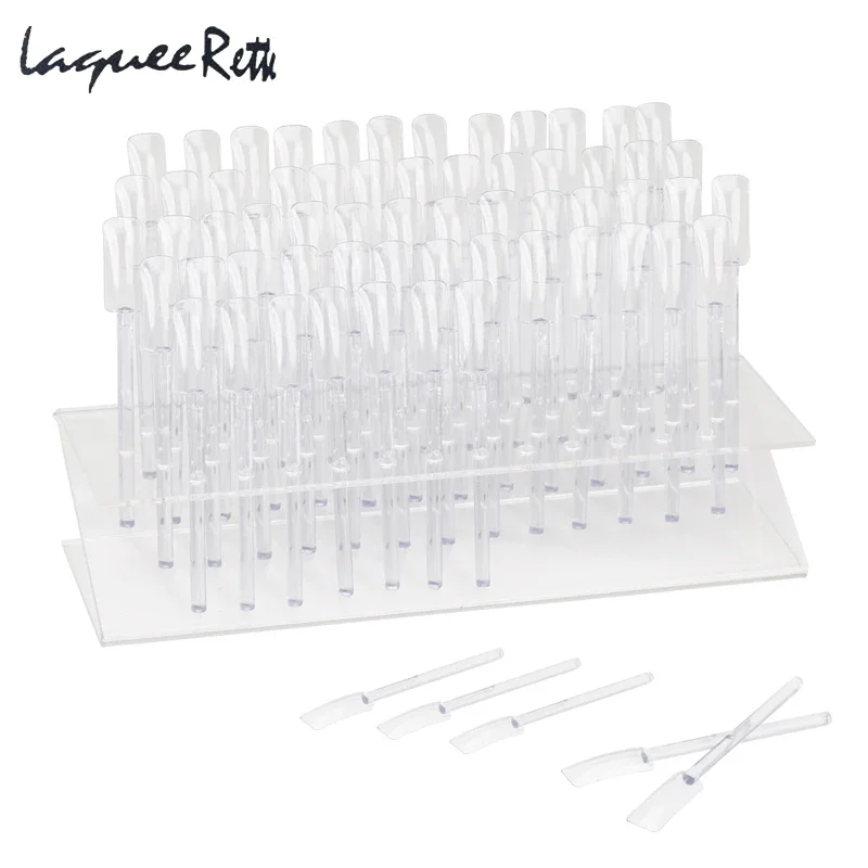 Acrylic Nail Polish Stand 64 Nail Art Practice Display Stand Rack Stick Acrylic UV Gel French Tips ongle Tools