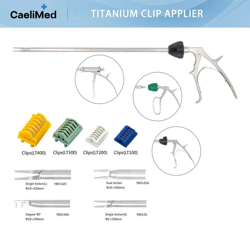 

Detachable Titanium Ligation Clip Applier Kits for Models LT100, LT200, LT300, and LT400, Reusable Surgical Endoscopic Tools