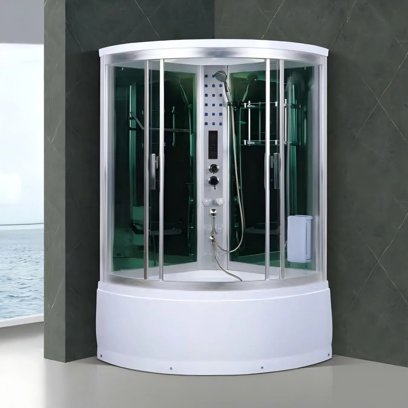 1.3 meters steam room, integral shower small tank, surf massage bath, sweat steam household