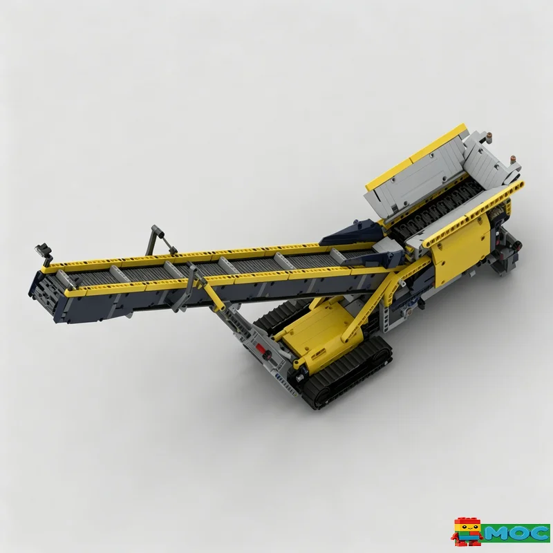 1202 PCS Mobile Hopper Feeder Conveyor Belt Technic Engineering Vehicle Building Blocks Model Creative Educational Special Toy