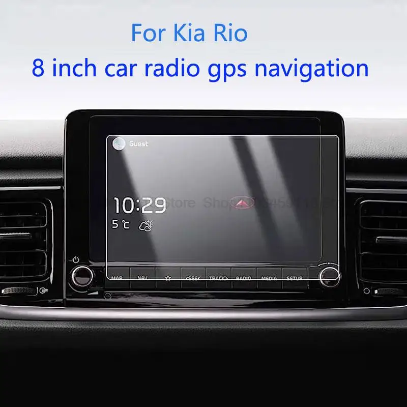 

Защита экрана из закаленного стекла для Kia Rio 2021, 2022, 8 дюймов, автомобильное радио, gps-навигация, аксессуары для защиты от царапин