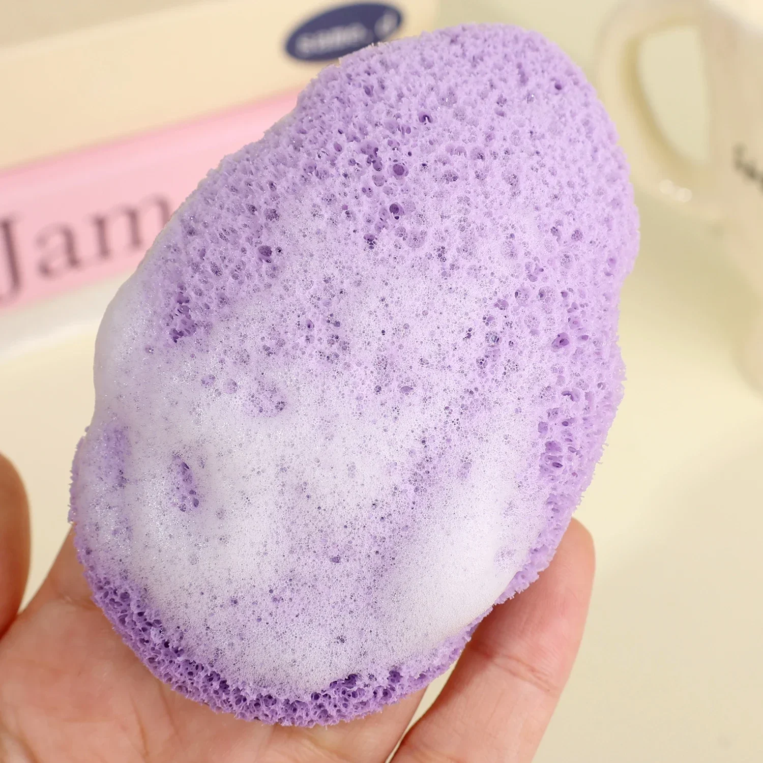 قناع الطين الأنظف نفخة التقشير إزالة الرؤوس السوداء غسل الوجه التطهير الإسفنج مزيل ماكياج رغوة الإسفنج منصات تنظيف الوجه أداة #3