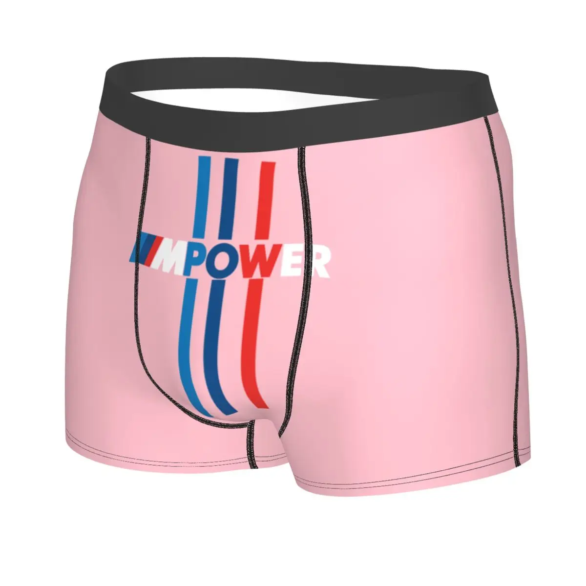 Benutzerdefinierte M Performance Powers Unterwäsche Männer Drucken Sport Auto Boxer Briefs Shorts Höschen Weiche Unterhose