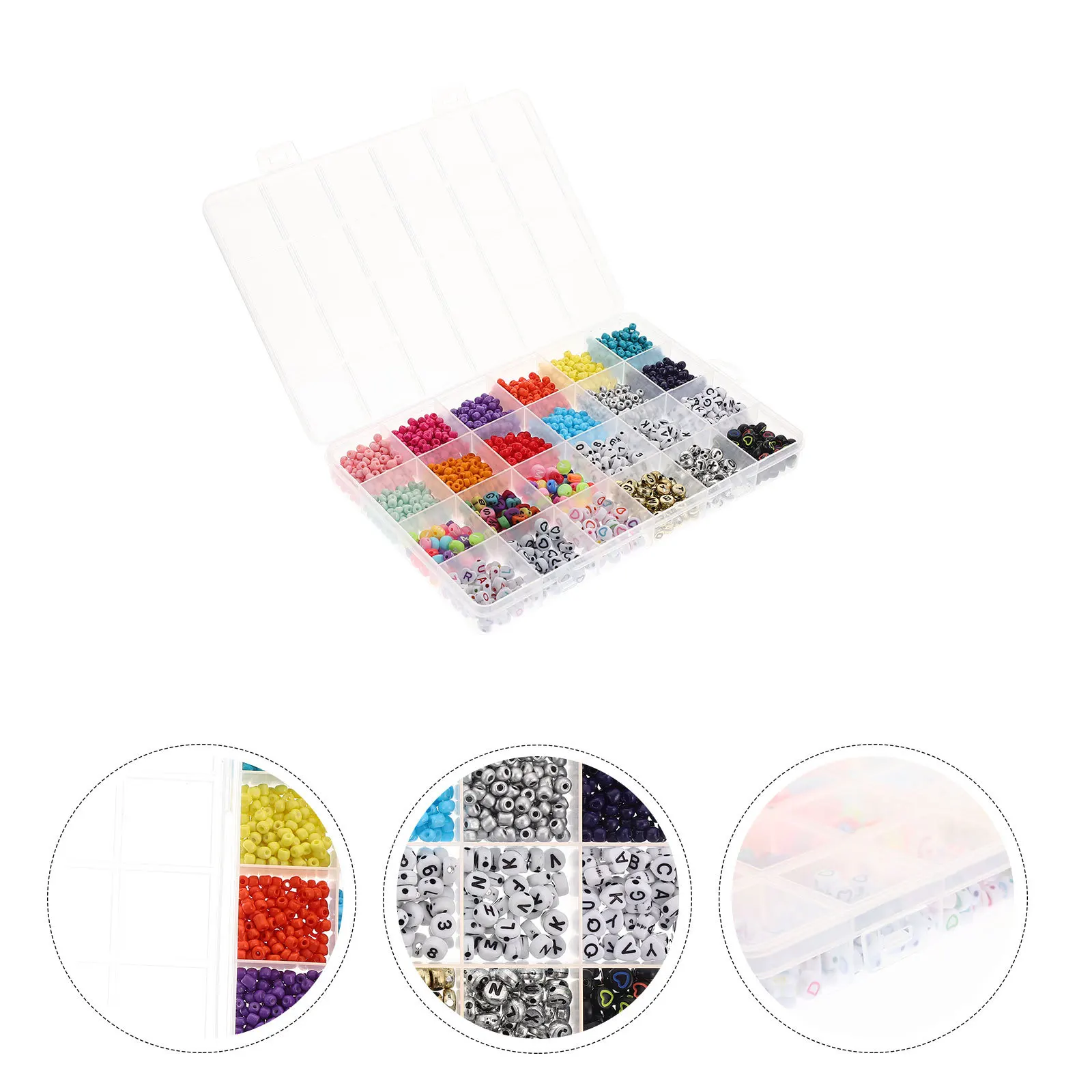 

Decorative Bracelet Beads Solid Painted Letter Beads DIY Jewelry Accessories Multi-Functional Craft Supplies Portable