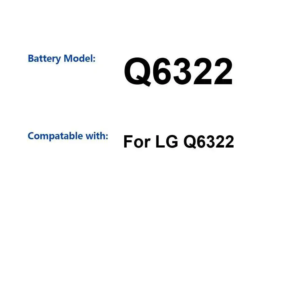 

Премиум-сменный аккумулятор для мобильного телефона емкостью 4050 мАч для LG Q6322