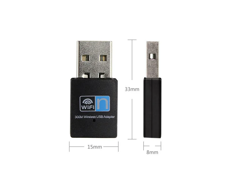 USB 2.0 WiFi Adapter WiFi Antenna 300M 2.4GHz RTL8192 Dual Band 802.11b/n/g Mini Wireless Computer Laptops Network Card
