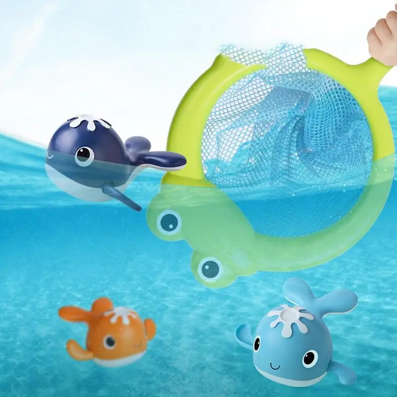 Magnetic Fishing Toy Whale Water Shower Toy Whale Water Shower Magnet Baby Bath Fishing Interactive Developmental Kids Toys For