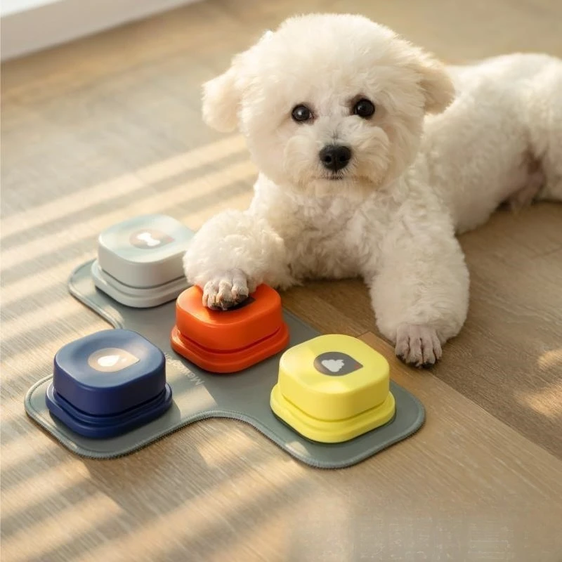 Recordable Pet Talk Communication Buttons, Voice Ring Sound Interactive Training Tool For Indoor Dogs Cats Puppy Supplies