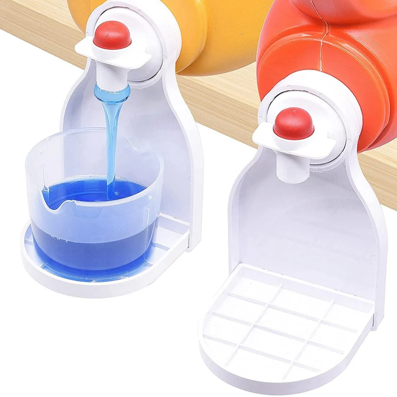 Laundry Detergent Cup Holder,Detergent Drip Catcher, Fabric Softener Liquid Tray Dispenser Organizer Drip Catcher 2 Pack