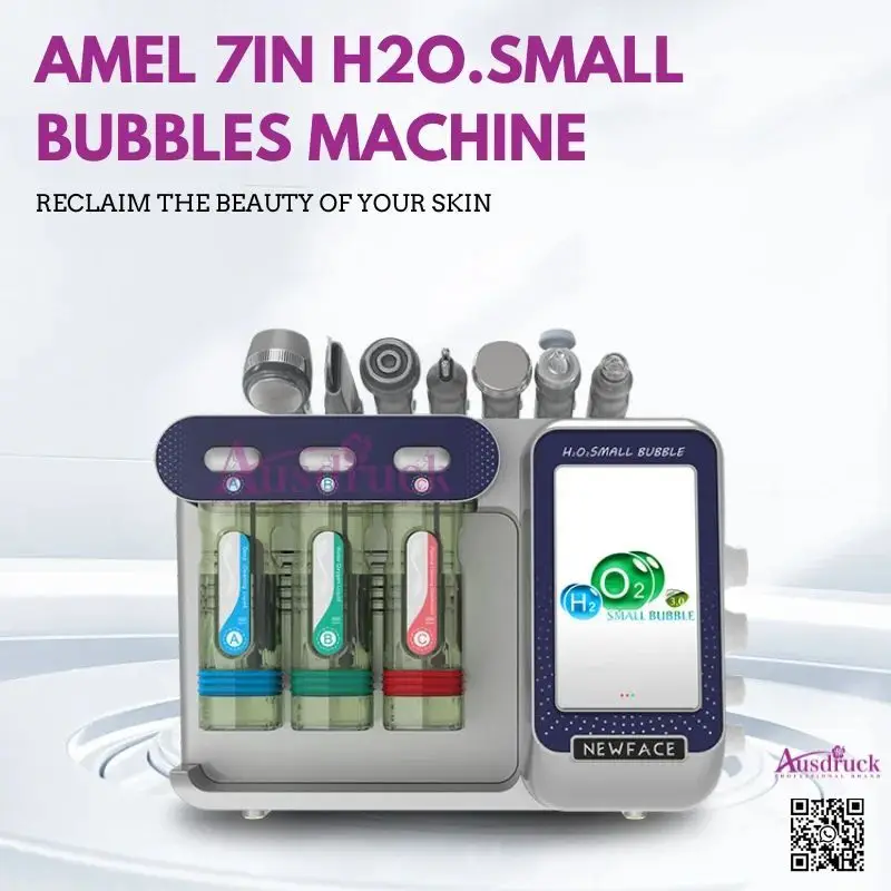 Professional 7-in-1 Hydrogen Oxygen Bubble Facial Machine 3rd Generation Skin Care Device for Pore Cleansing Rejuvenation
