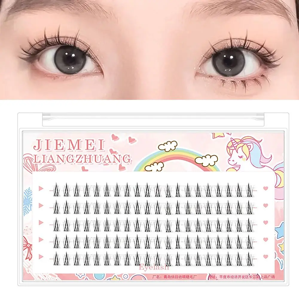 1:1 Reduction Wimpern Einzel cluster Falsche Wimpern Transparenter Stiel 80Cluster Pfropfen Falsche Wimpern Große Augen Wirkung