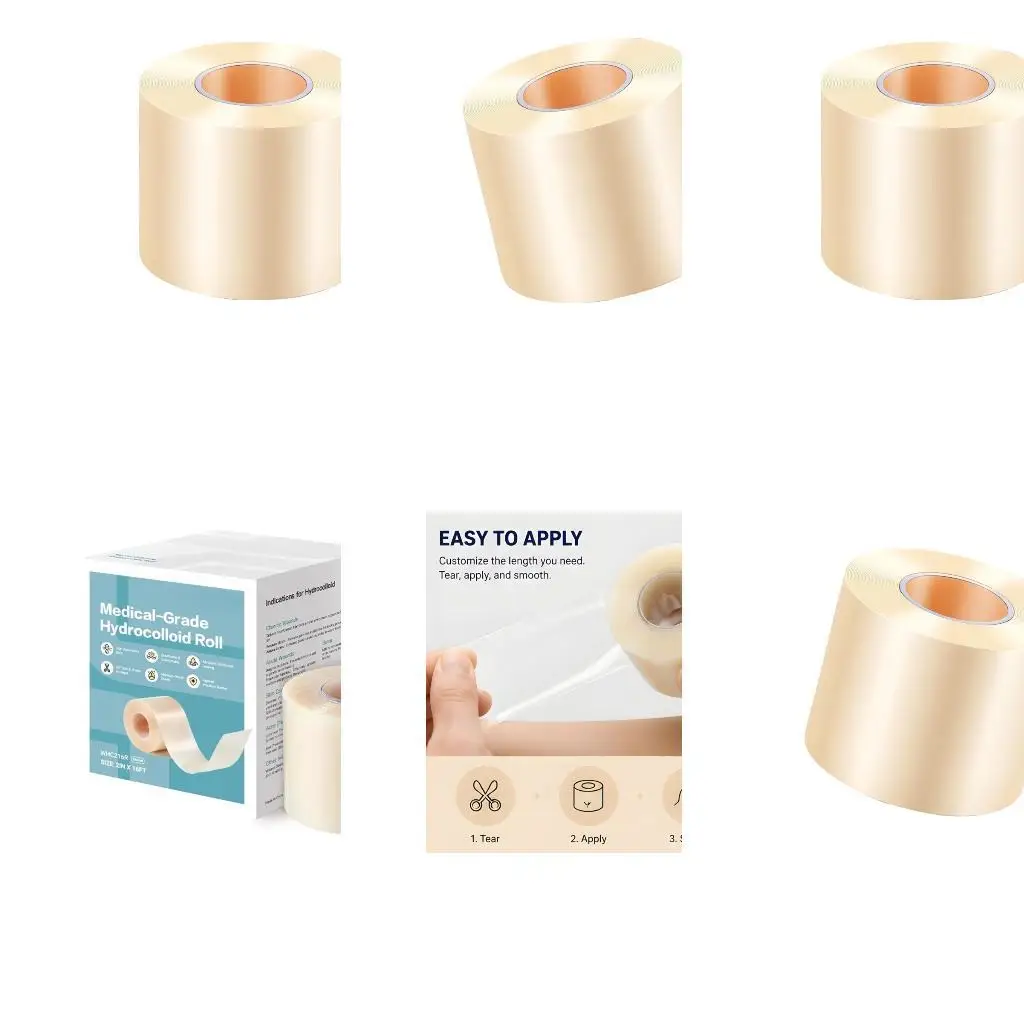 Hydrocolloid Adhesive Bandage 5Cm Soft Roll Wounds From Water Dirt  D2RC