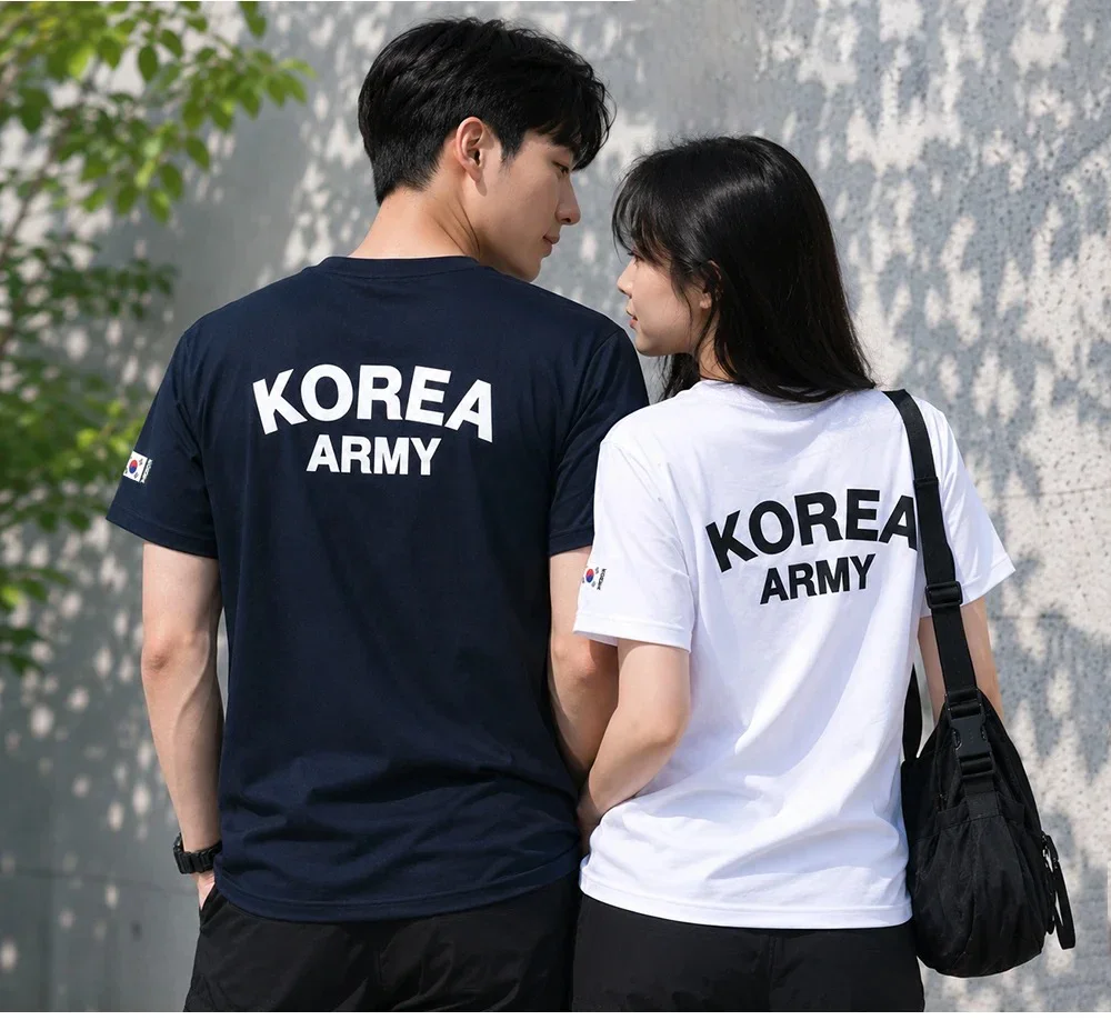 3D-gedrucktes T-Shirt im koreanischen Stil – für Männer und Frauen, im Partnerlook. Lockeres und atmungsaktives sportliches Streetwear-Kurzarmshirt – Detail 4