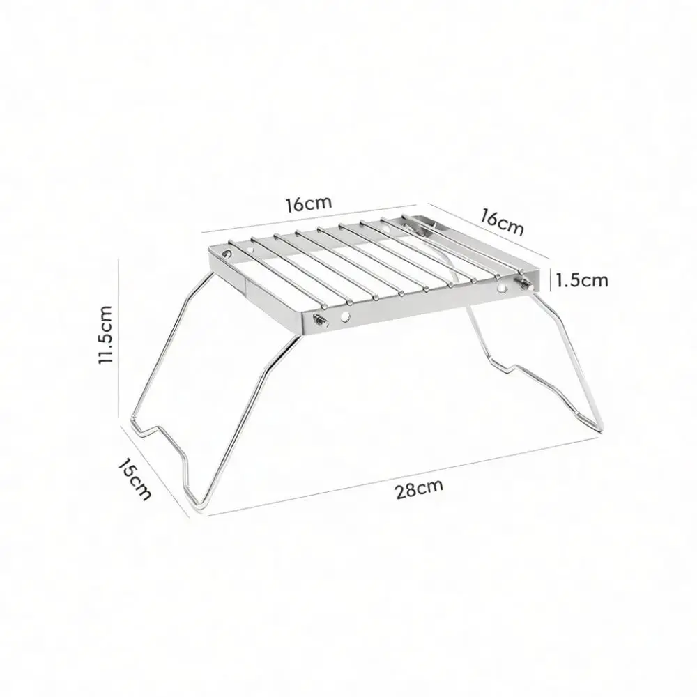 Portable Foldable Camping Bbq Grill Stainless Steel Stove Rack Outdoor Cooking Support For Hiking Picnic Equipment